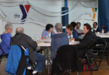 seniors sitting at table
