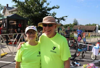 volunteer at the kids triathlon