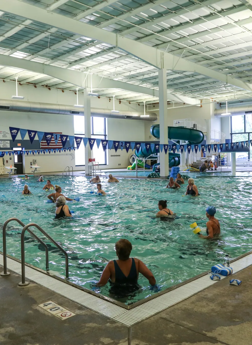 people in pool using recreationally