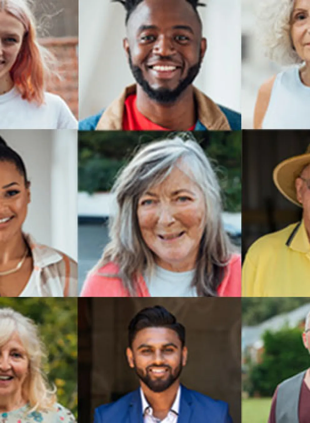 community faces collage