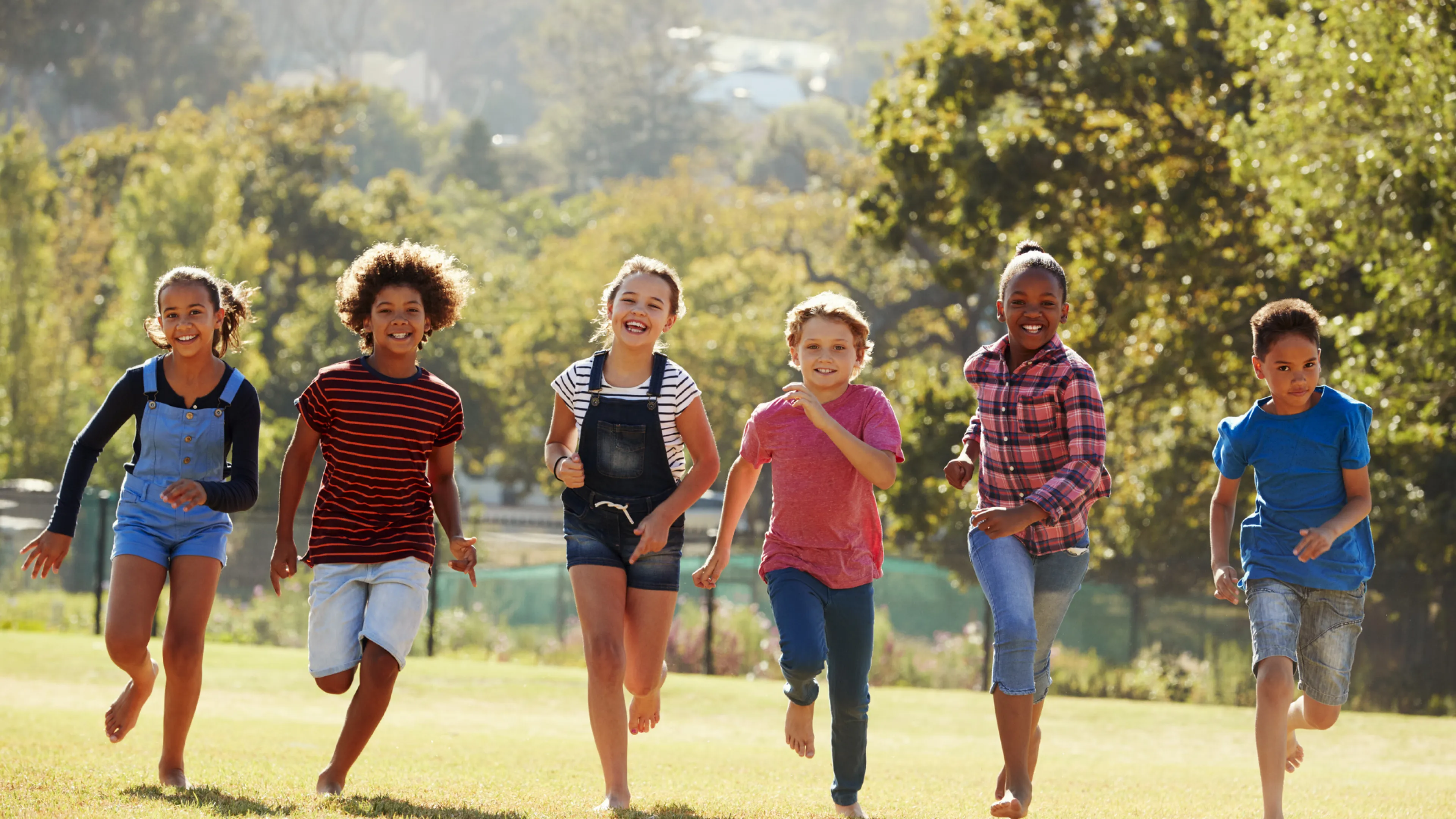 camp kids running
