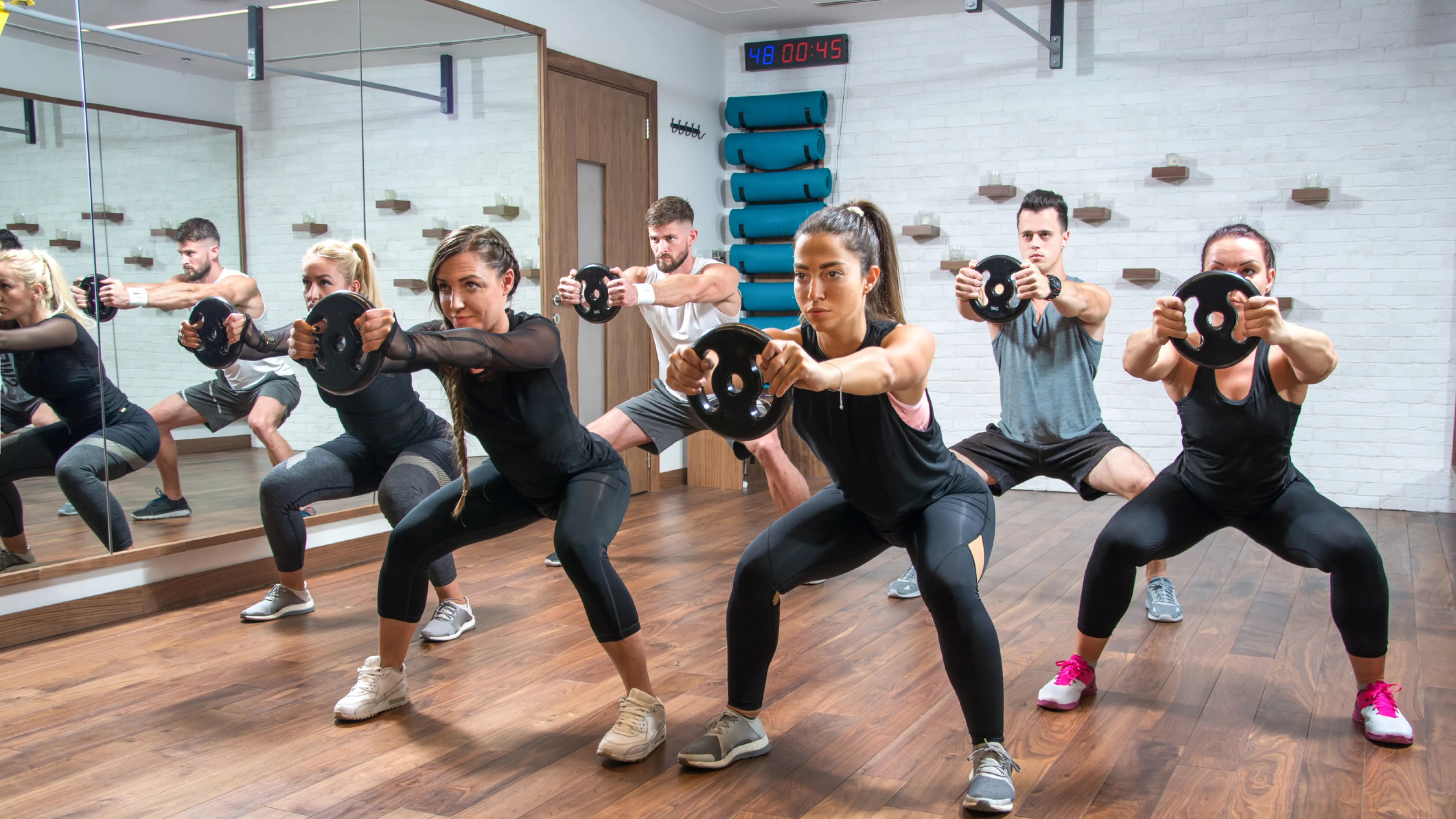 group exercise stock photo