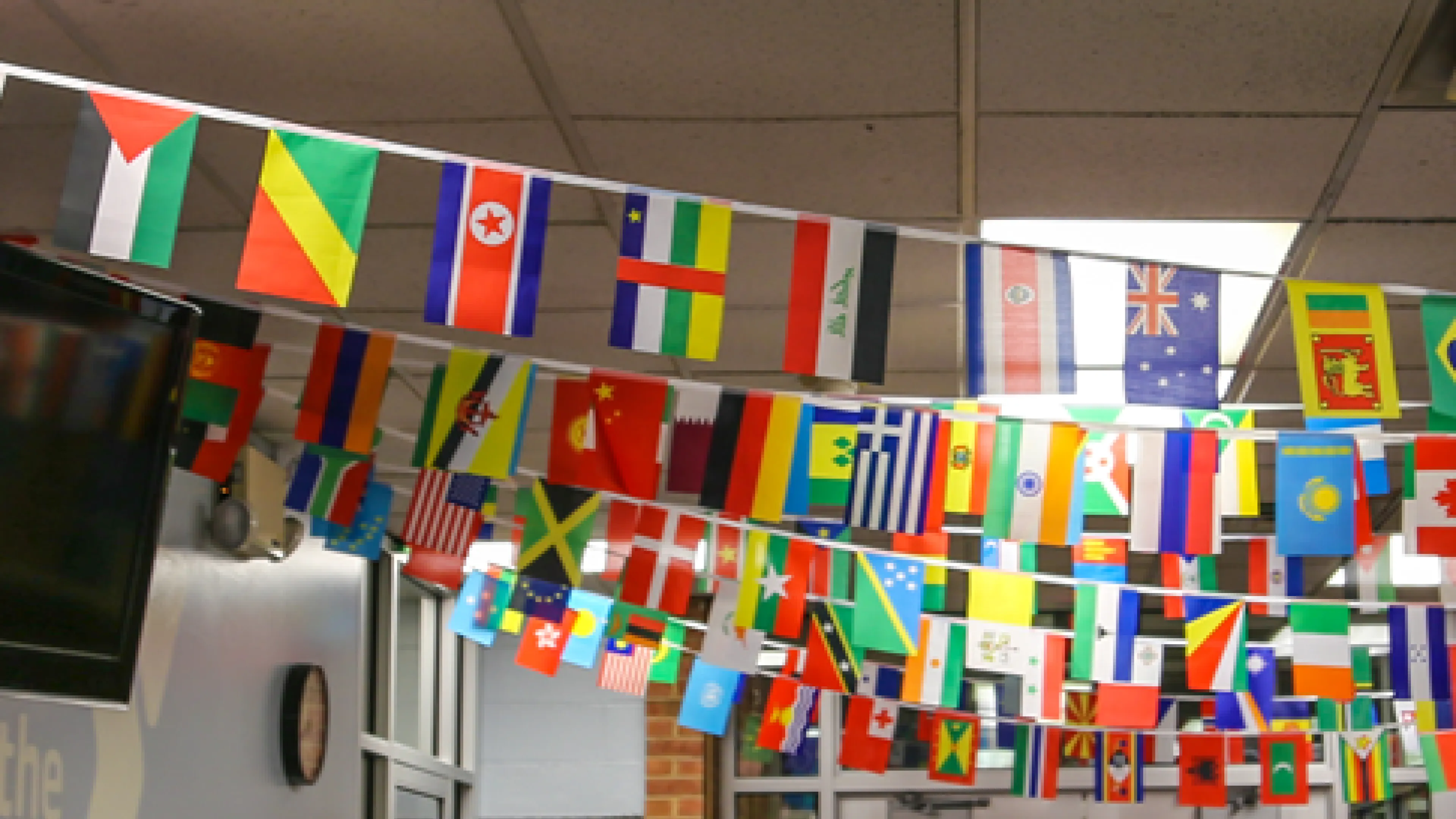 welcoming week flags