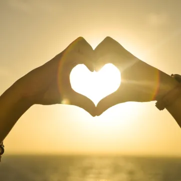 heart with hands