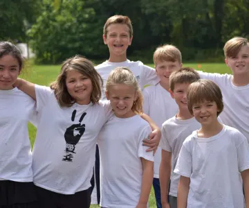 campers wearing white shirts