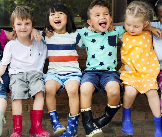 preschoolers outside