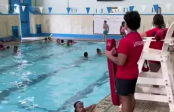 stephon garcia lifegaurding at the YMCA