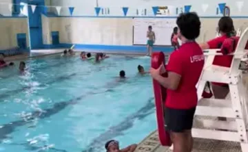 stephon garcia lifegaurding at the YMCA